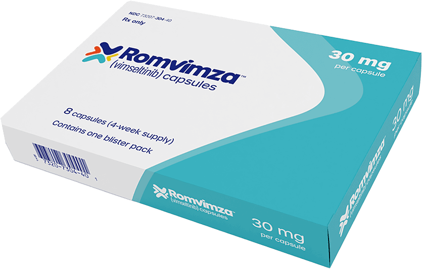  ROMVIMZA ® (vimseltinib) packaging