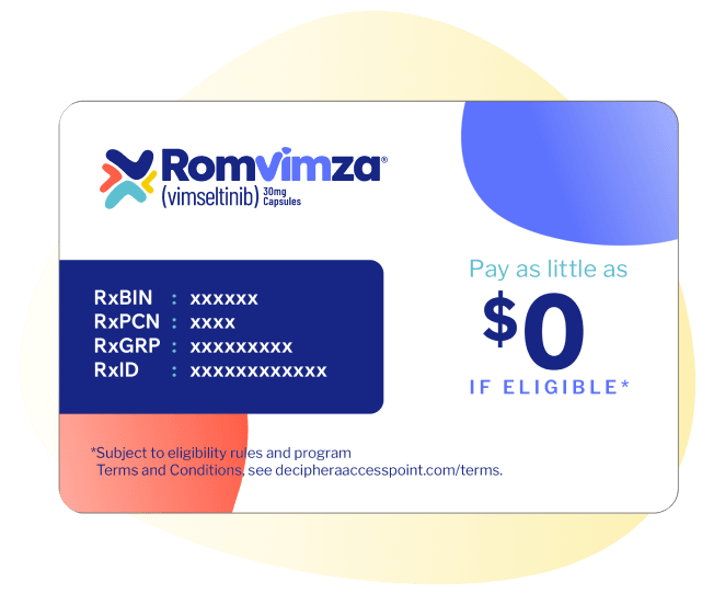 ROMVIMZA® (vimseltinib) copay card